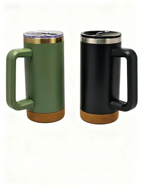 16 oz håndtag tumbler med kork base